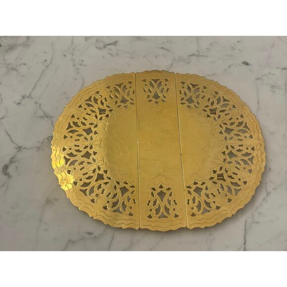 VINTAGE Carole Stupell WILLIAM ADAMS made in Italy Brass extendable trivet MCM - Picture 1 of 7